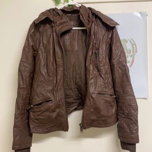 Brown Leather Women’s Jacket